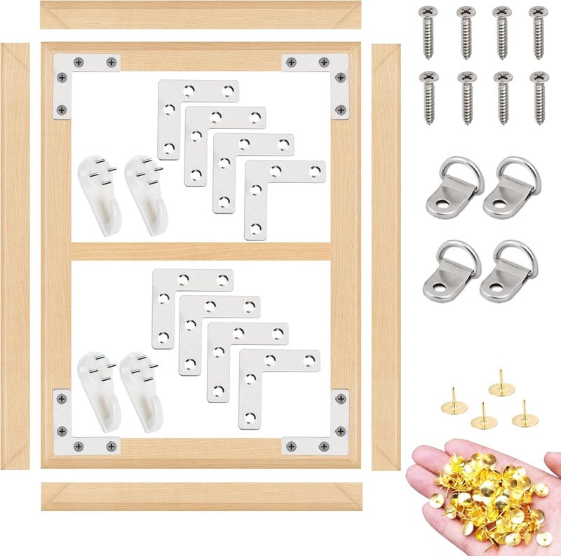EVNEED 2 Set 24"x30"Canvas Stretcher Bars, DIY Wood Canvas Frames Kit, Wooden Art Frames, Wood Stretching Bars for Gallery Wrap Oil Painting Posters and Canvas Arts - Image 1